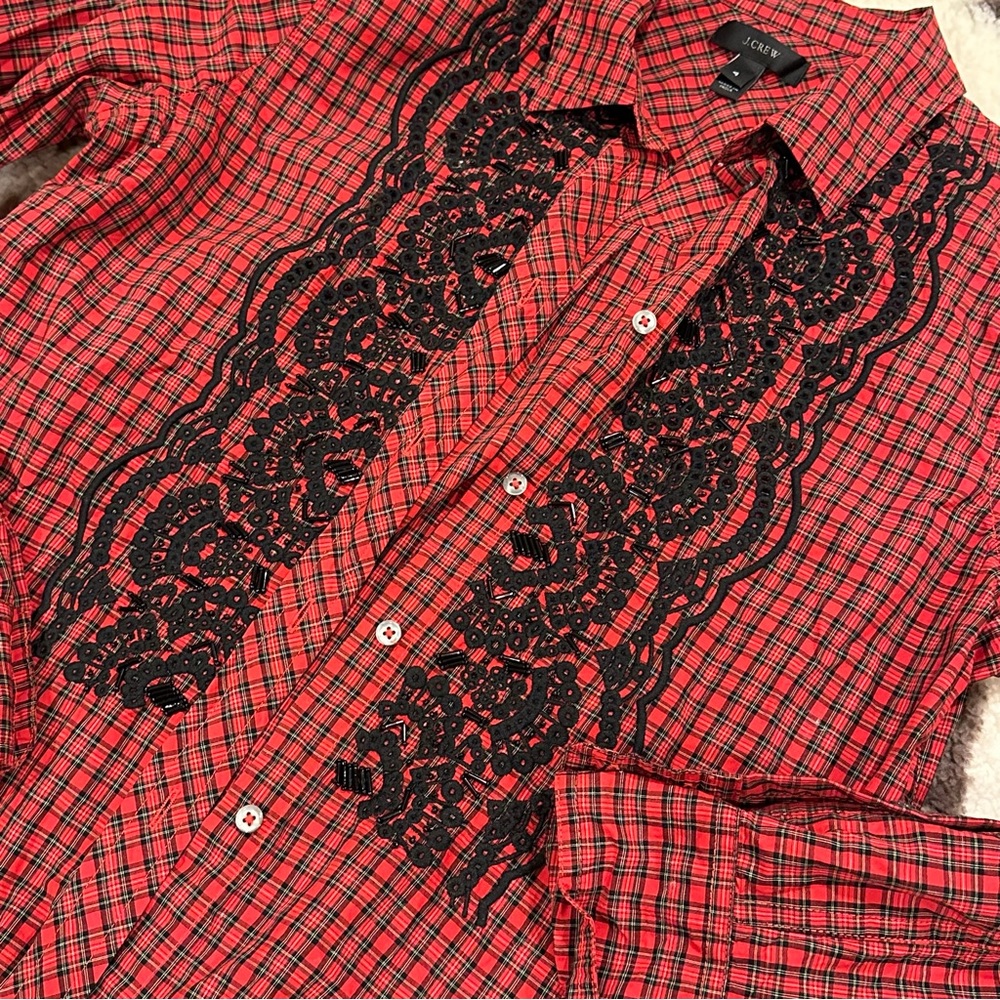 J. Crew Holiday Plaid Buttondown Shirt